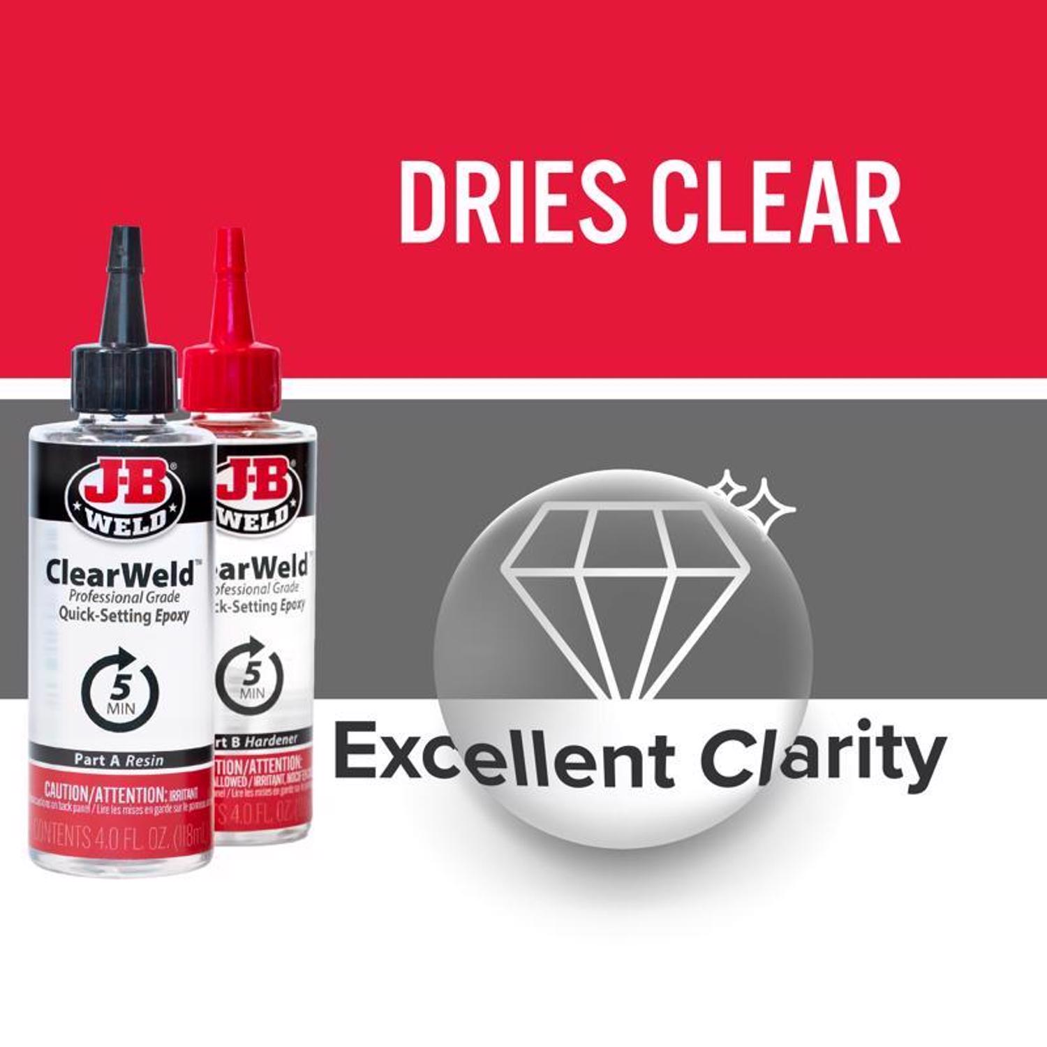 ClearWeld 2-Part Pro Epoxy, (2) 4 oz. Bottles