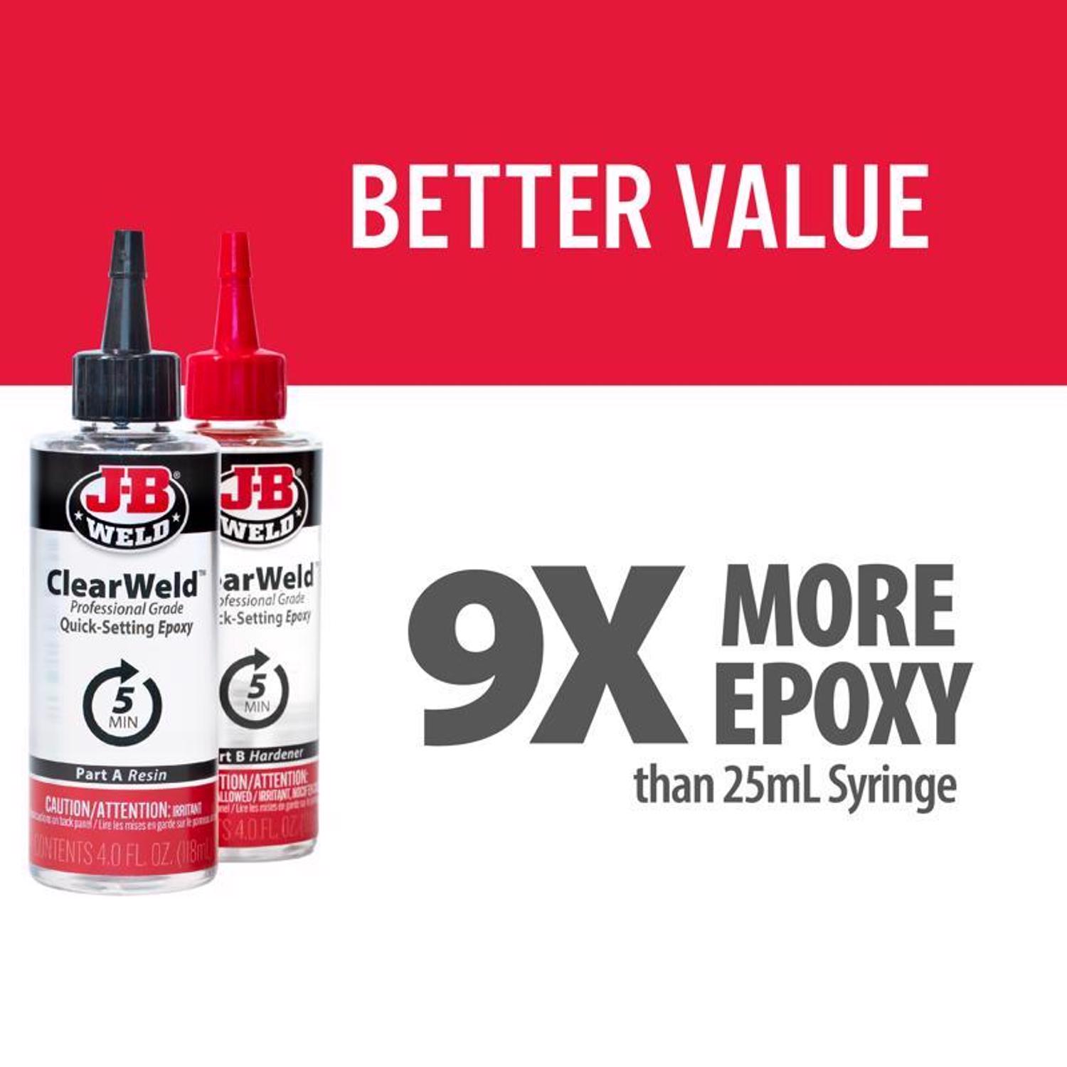 ClearWeld 2-Part Pro Epoxy, (2) 4 oz. Bottles