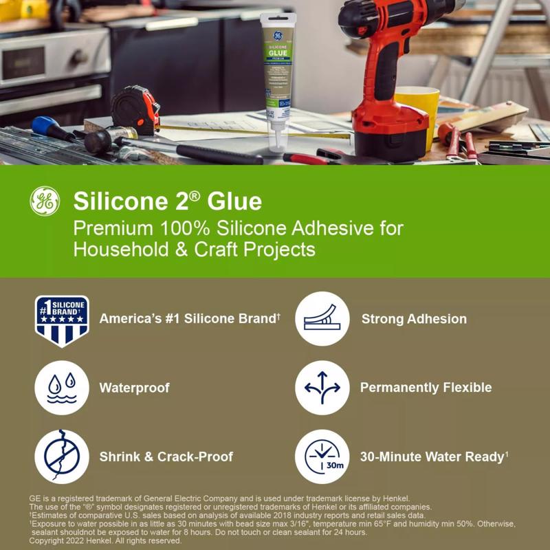 SILICONE II GE Silicone 2 Medium Strength Silicone Glue2