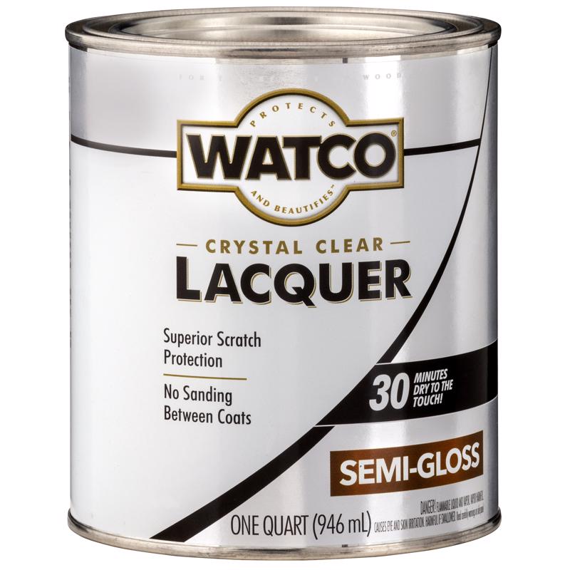Watco SemiGloss Clear OilBased Alkyd Wood Finish Lacquer 1 qt
