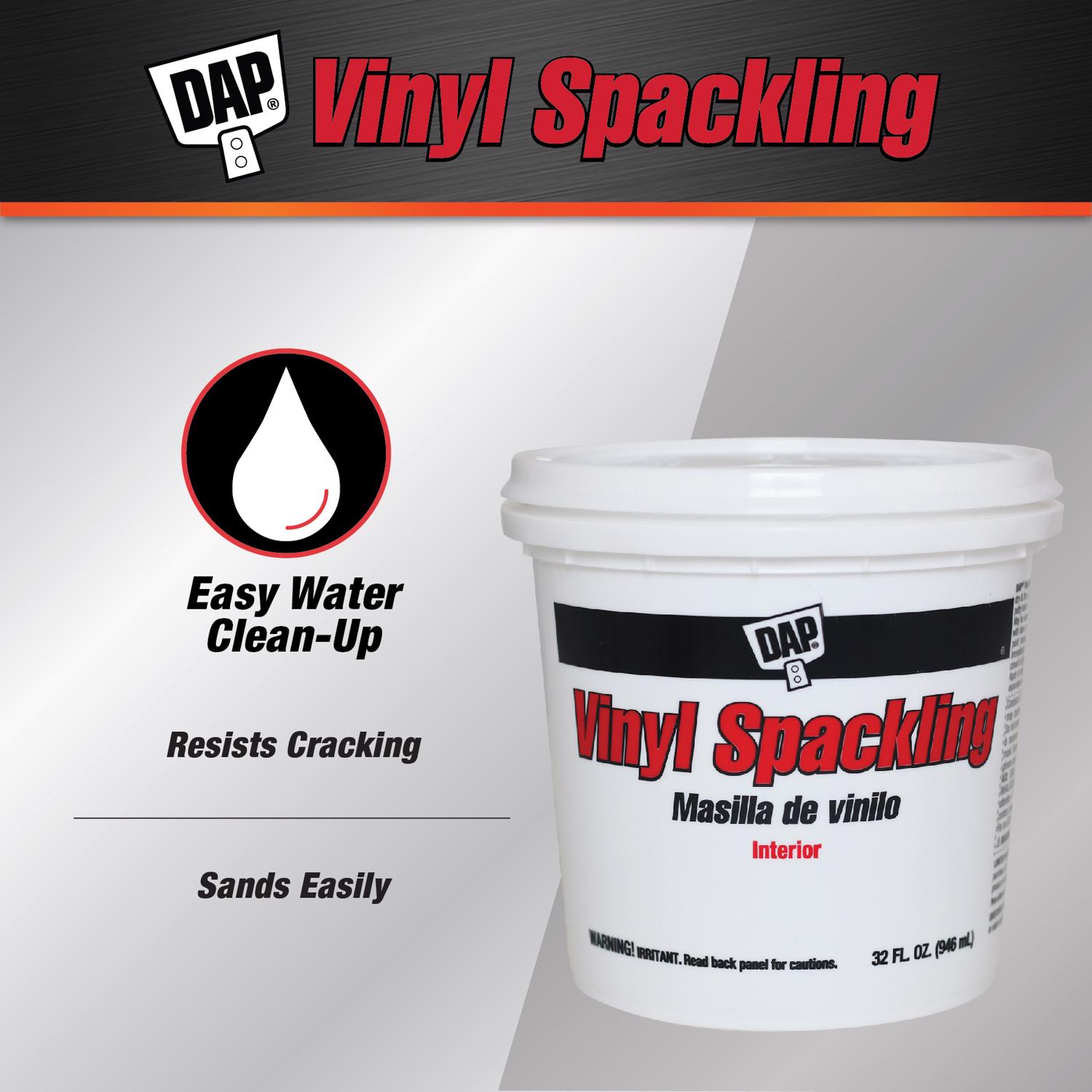 Vinyl Spackling Paste, Qt.