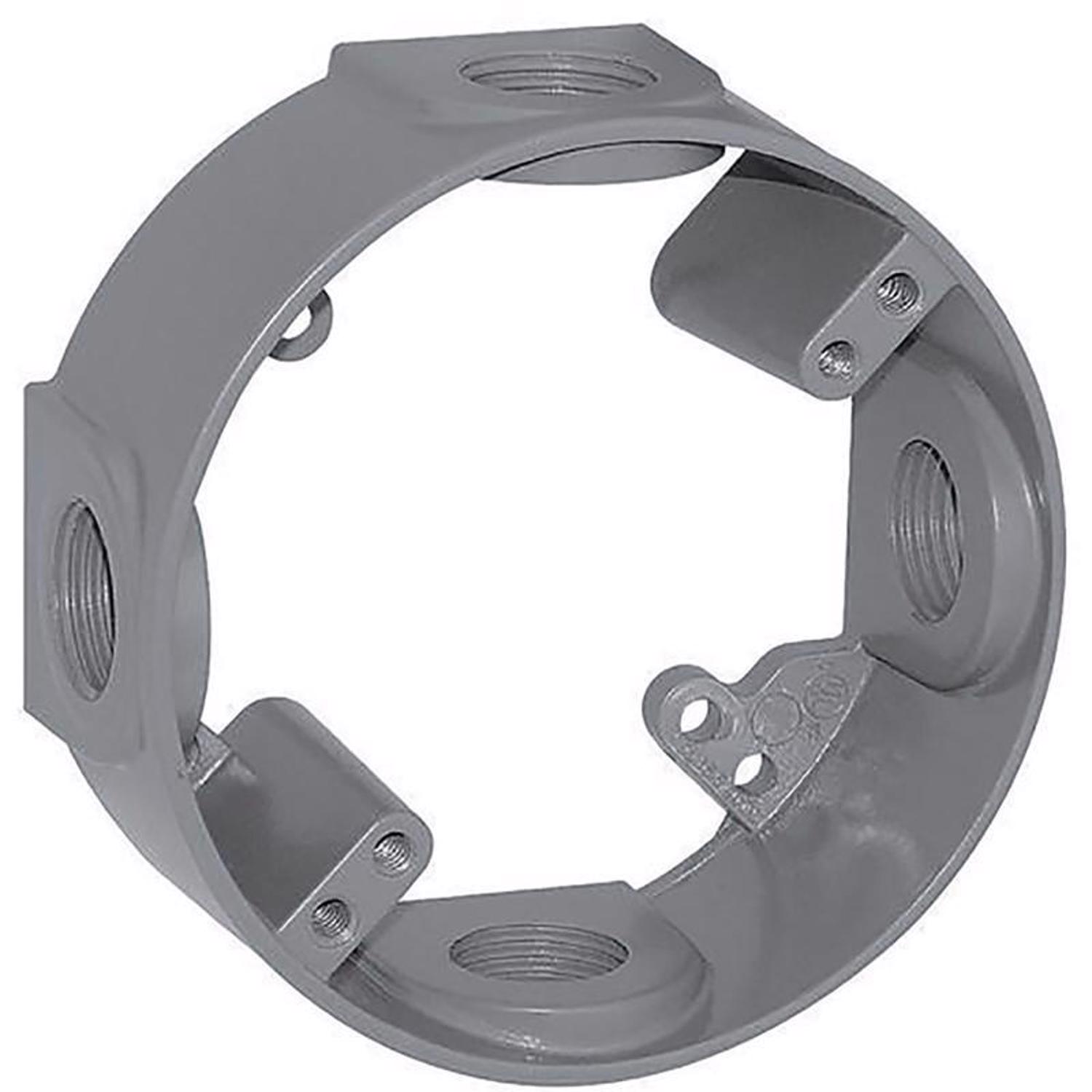 16.5 Cu In Round Metallic Extension Ring Gray 4-3/16 In.