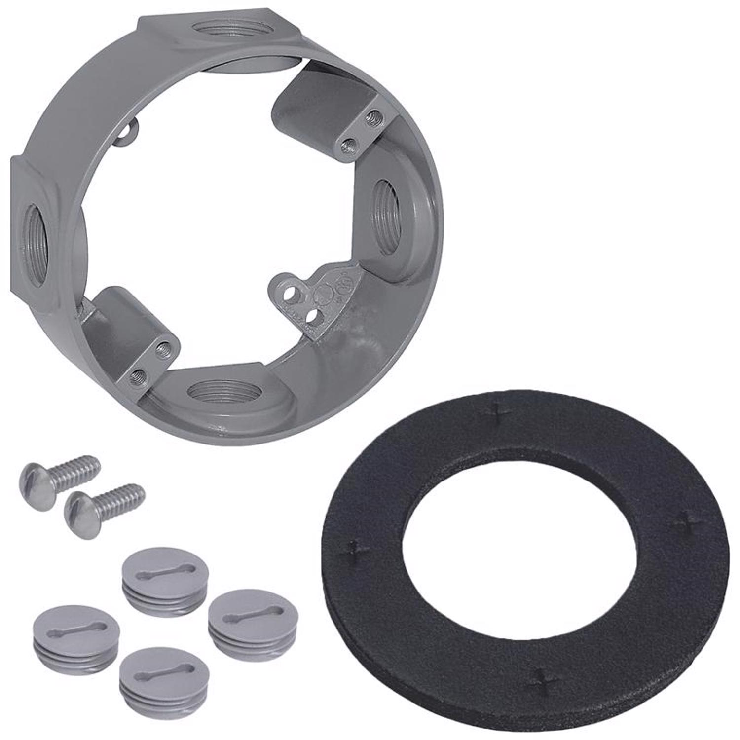 16.5 Cu In Round Metallic Extension Ring Gray 4-3/16 In.