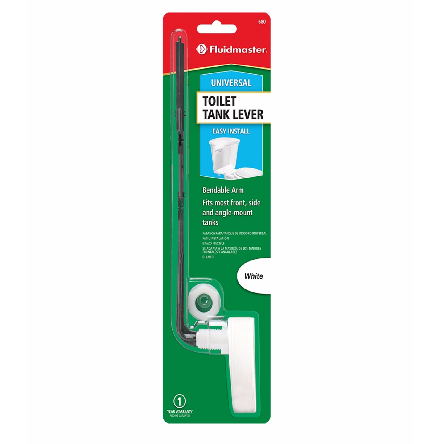 White Toilet Tank Lever