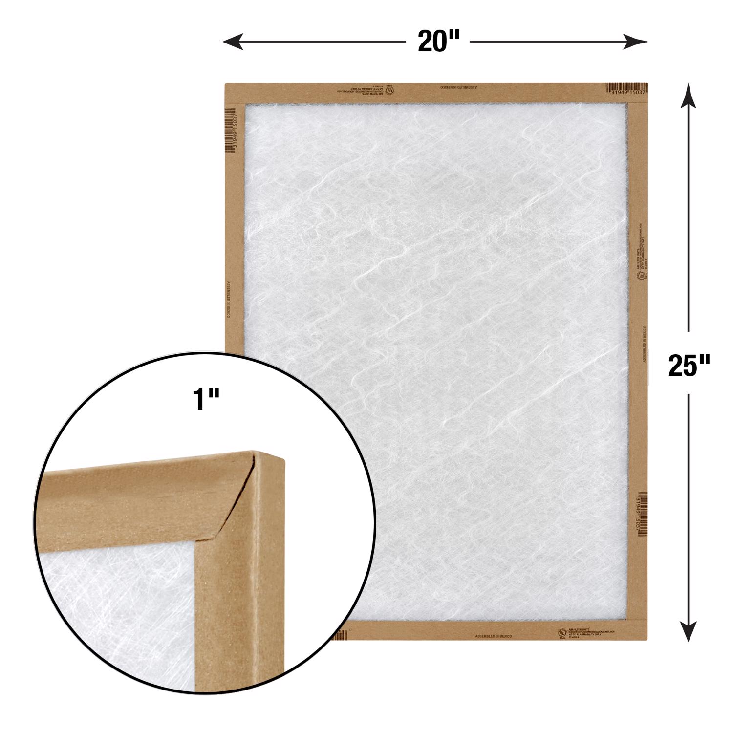 Flanders EZ Flow II 20 in. W X 25 in. H X 1 in. Fiberglass 1 MERV Air Filter 1 pk