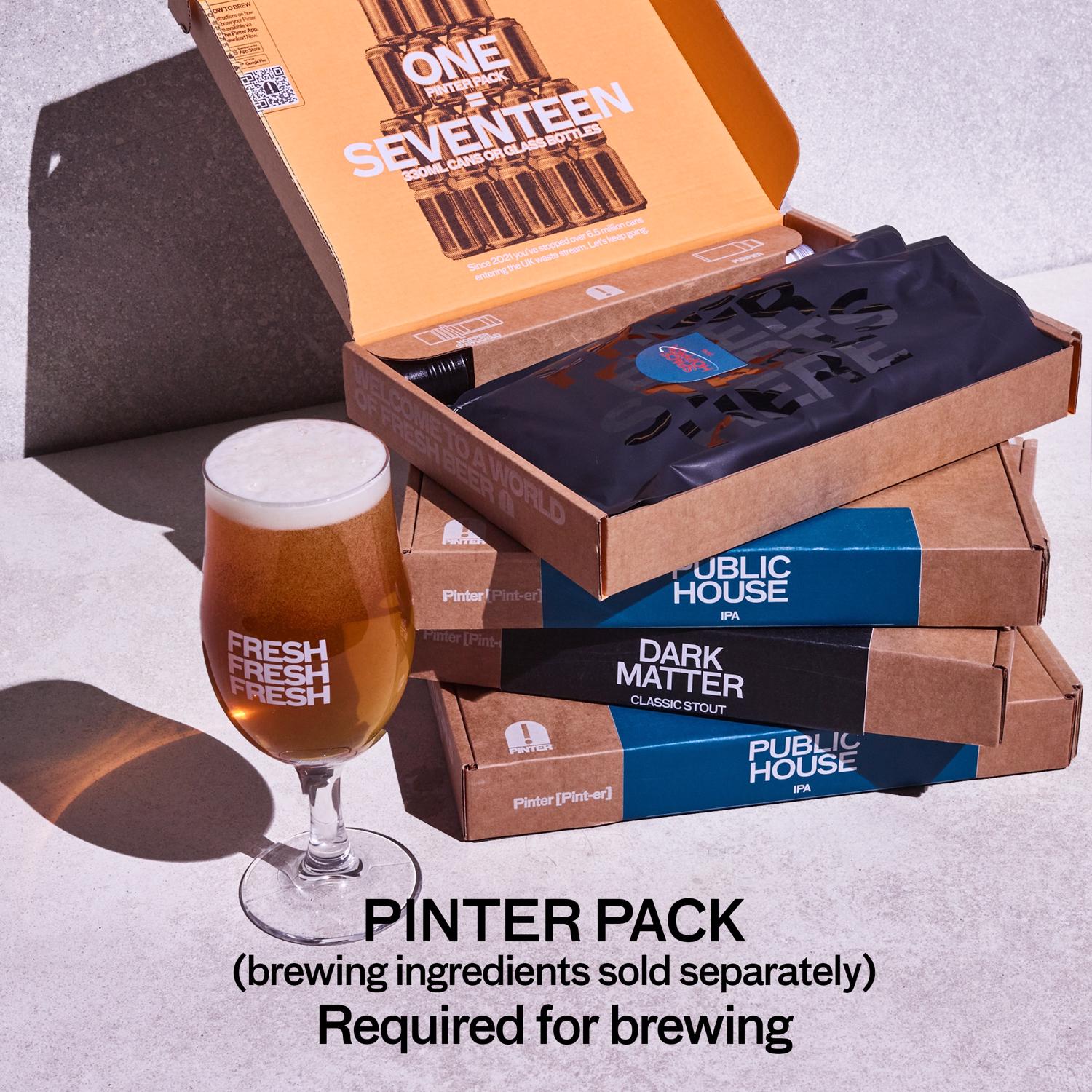 Pinter Electric Blue Beer Brewing Kit With Brewing Dock