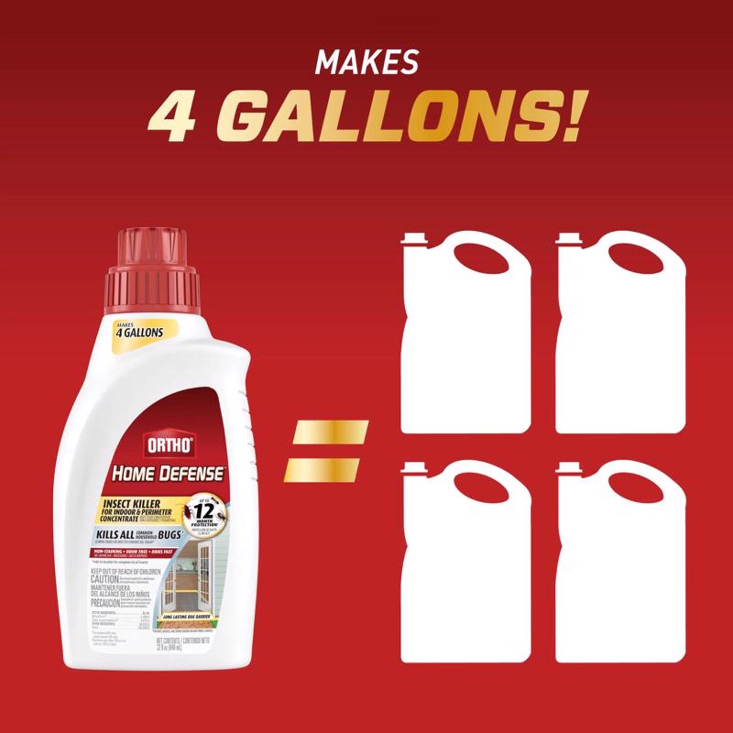 Home Defense Insect Killer for Indoor & Perimeter, 32 oz. Concentrate