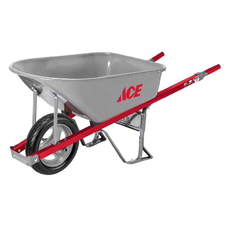 Ace Trading PS6FACE Ace Steel Contractor Wheelbarrow