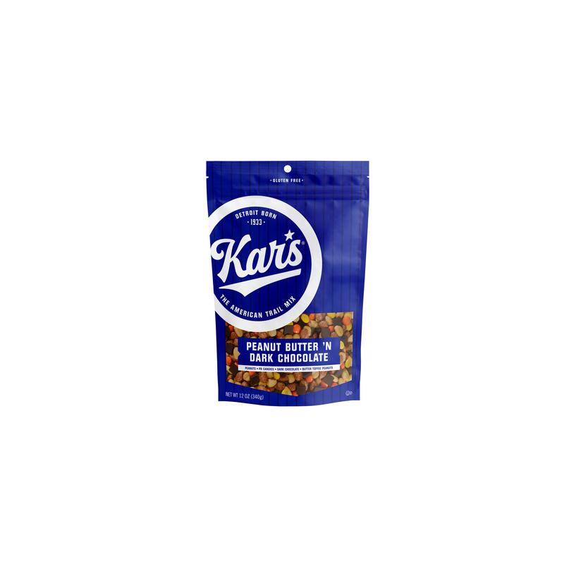 Kar's Kars Peanut Butter 'N Dark Chocolate Trail Mix 12 oz Bagged